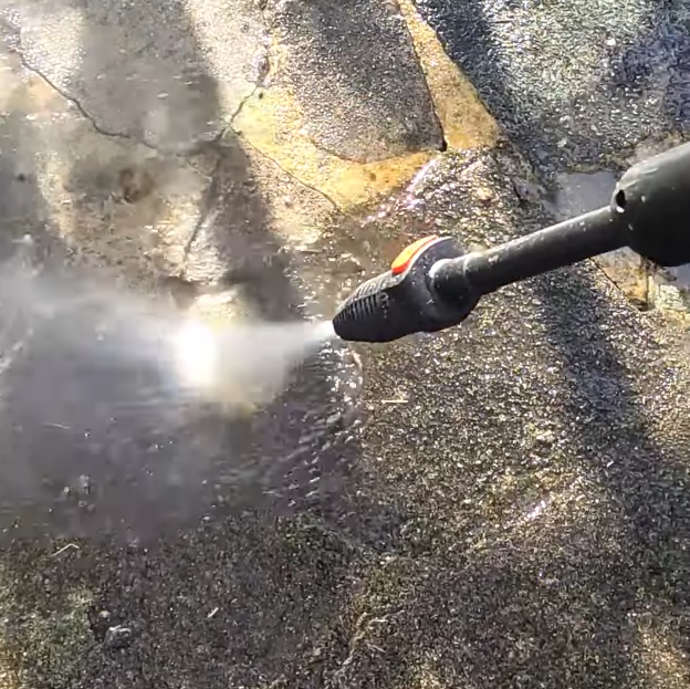 Satisfying Jet Washing of an Old Stone Patio  Extreme Clean