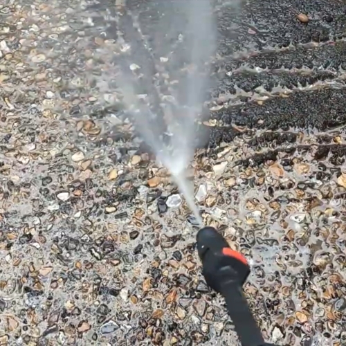 Satisfying crazy moss removal with jetwash